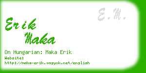 erik maka business card